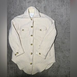 Aritzia Wilfred Free The Ganna Shirt Jacket in Heather Bone Size M